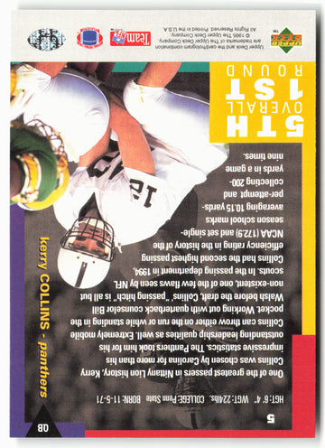 1995 Collector's Choice #5 Kerry Collins