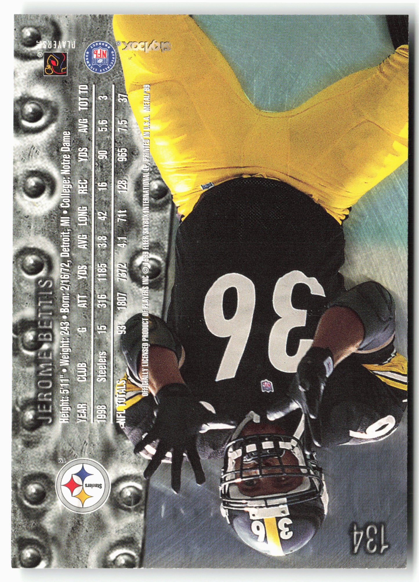 1999 SkyBox Metal Universe #134 Jerome Bettis