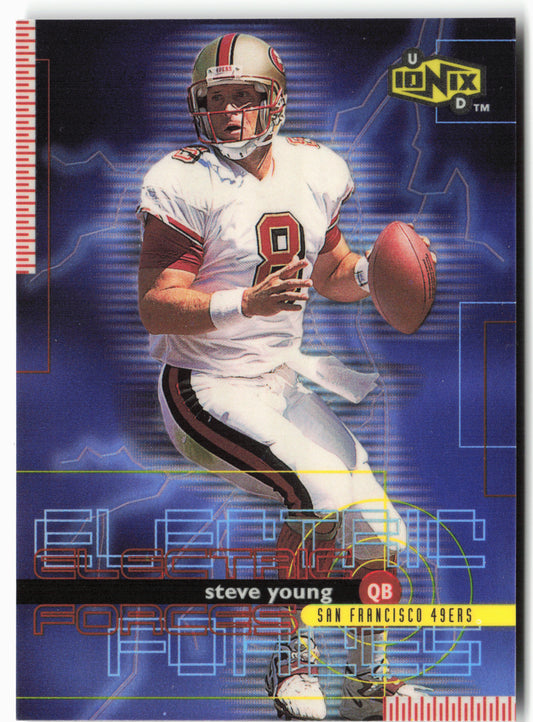 1999 UD Ionix #EF15 Steve Young Electric Forces