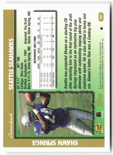 
1997 Topps #397 Shawn Springs