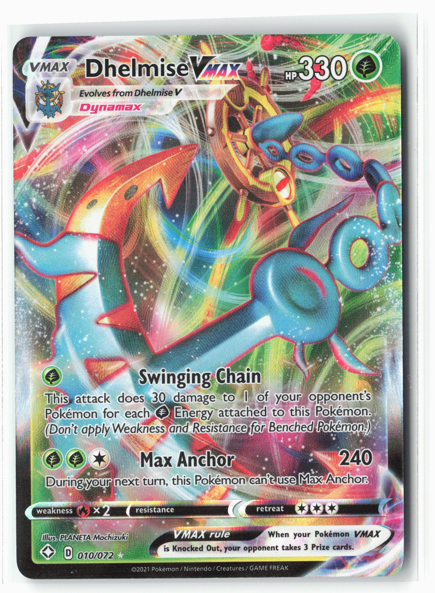 Shining Fates #010/072 Dhelmise VMAX Holo NM