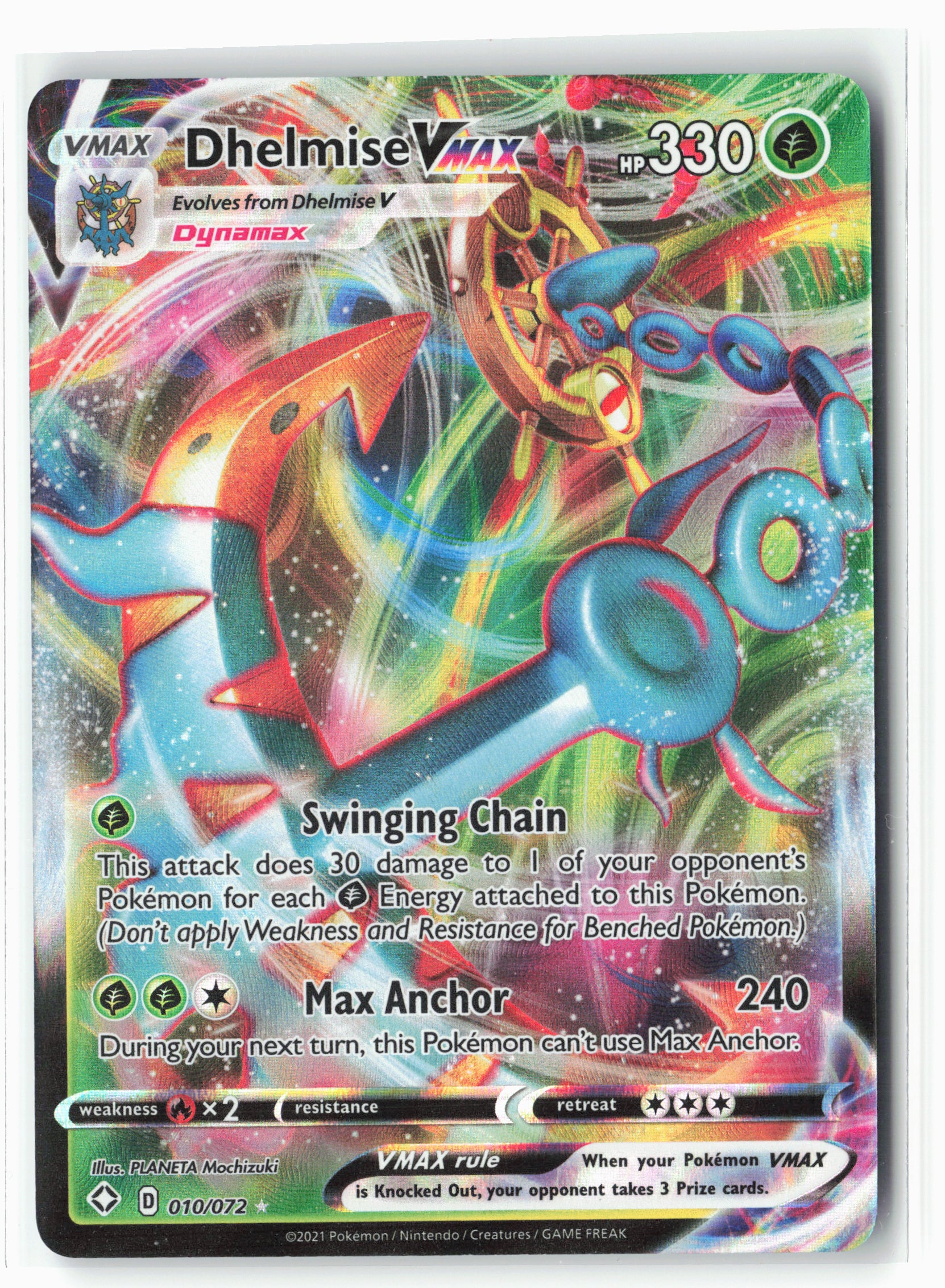 Shining Fates #010/072 Dhelmise VMAX Holo NM