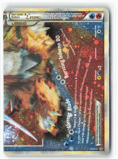 Unleashed #95/95 Suicune & Entei Legend (Bottom) Holo - DMG