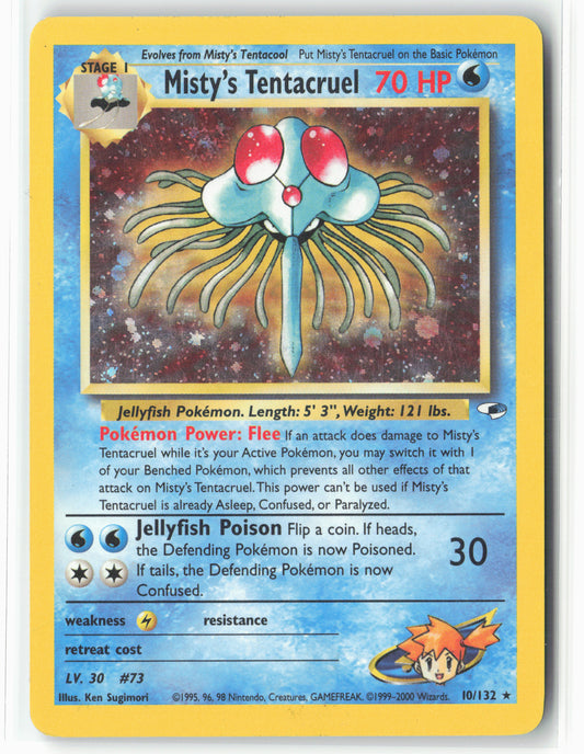 Gym Heroes #010/132 Misty's Tentacruel Holo Swirl LP+/NM