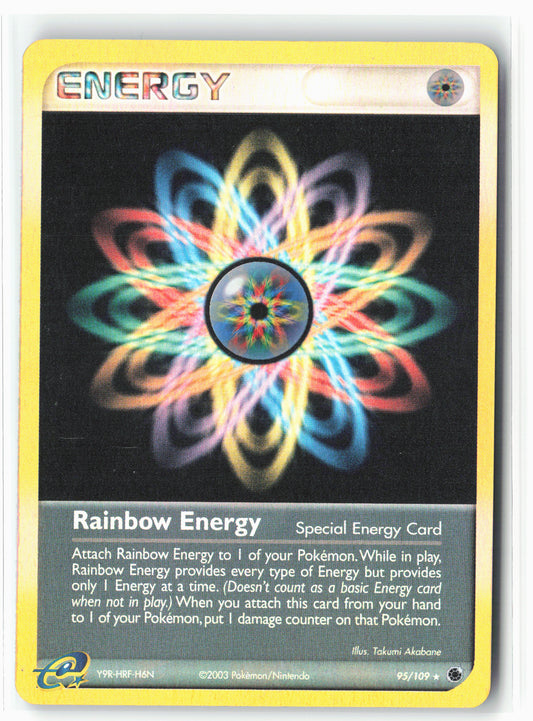 Ruby and Sapphire #95/109 Rainbow Energy Holo LP
