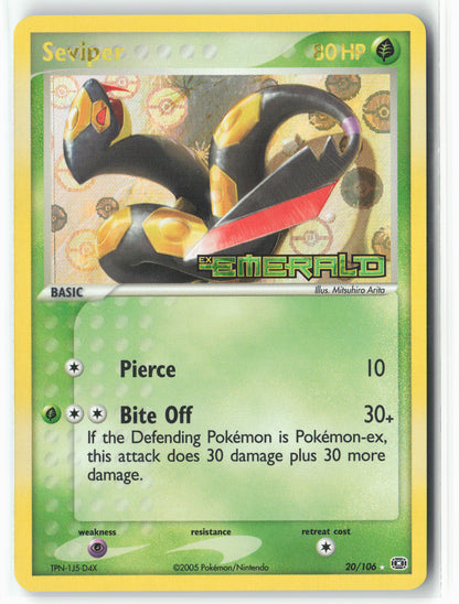 Emerald #20/106 Seviper Stamped Holo NM