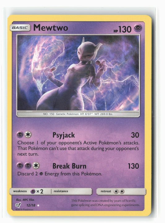 Detective Pikachu #12/18 Mewtwo Holo NM