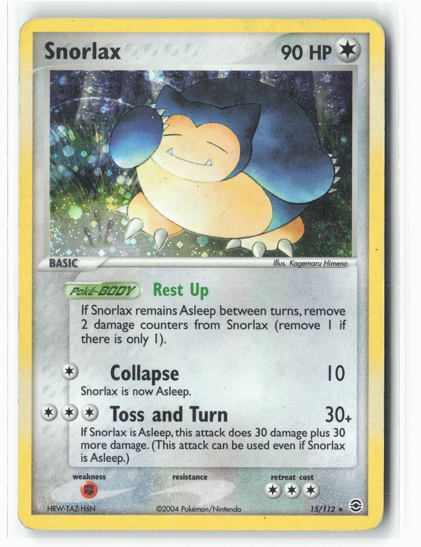 FireRed & LeafGreen #15/112 Snorlax Holo Swirl