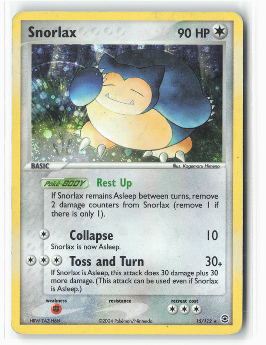 FireRed & LeafGreen #15/112 Snorlax Holo Swirl