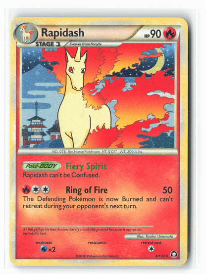Triumphant #8/102 Rapidash Holo LP+/NM