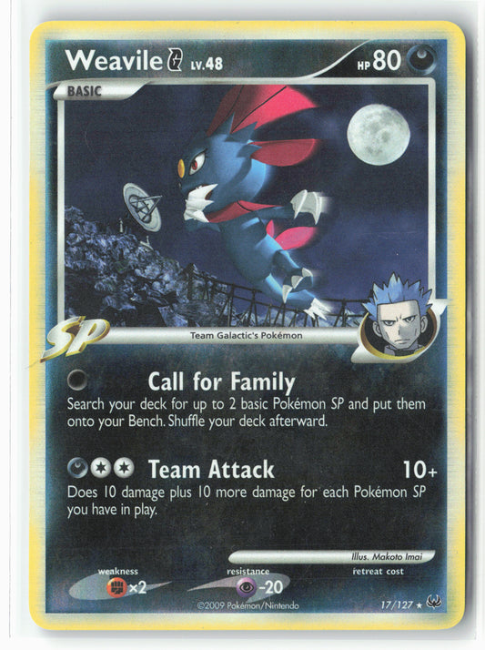Platinum #17/127 Weavile G Reverse Holo LP+
