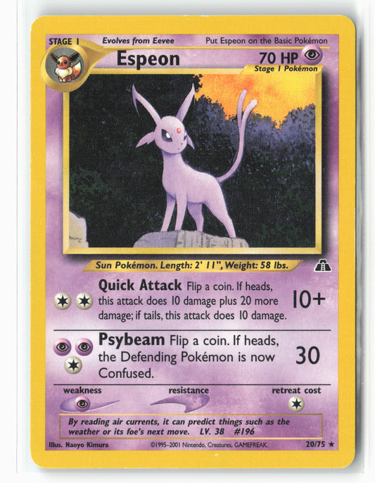 Neo Discovery #20/75 Espeon (20) Non-Holo - HP+ - DMG