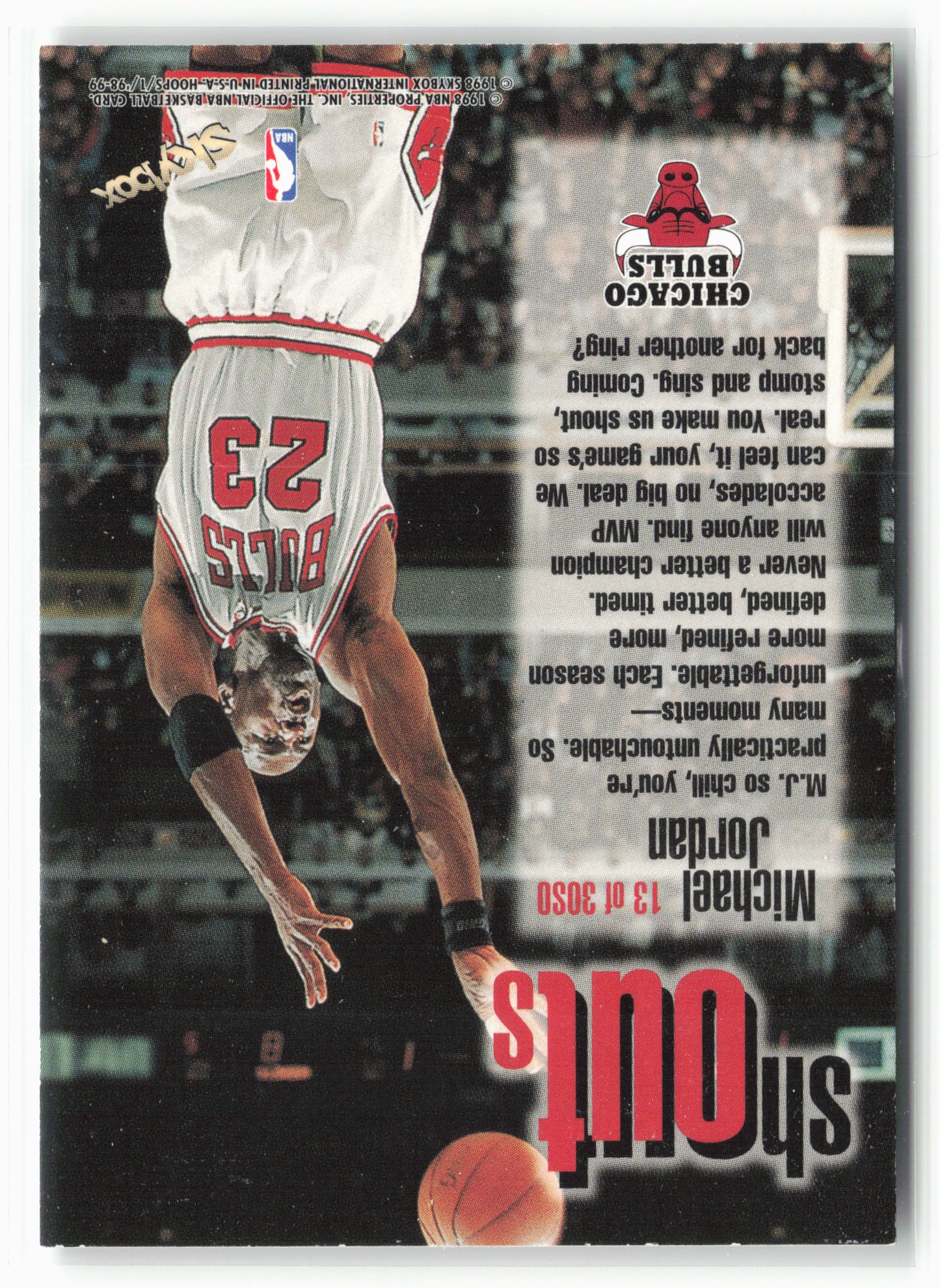 1998-99 Hoops #13 SO Michael Jordan Shout Outs