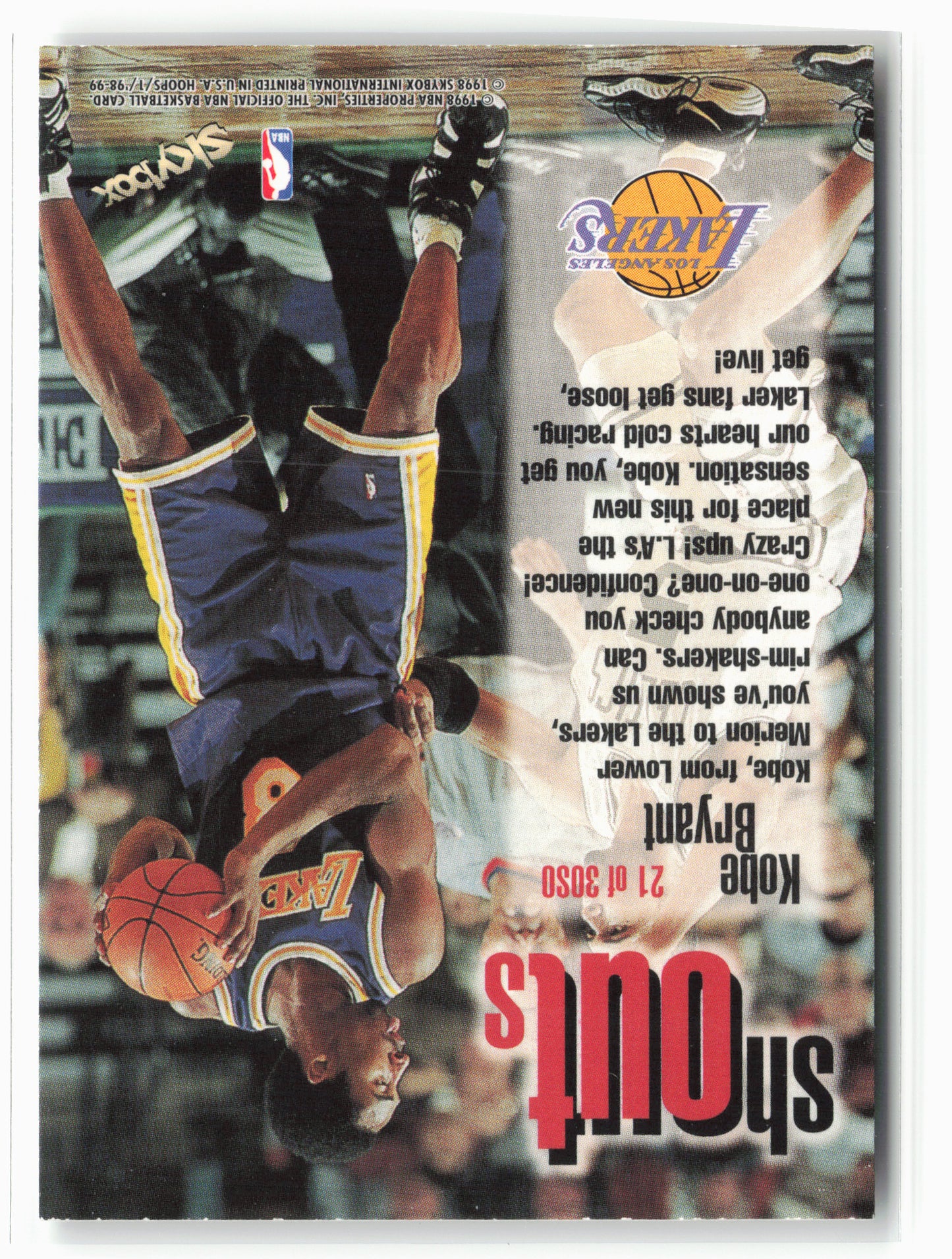 1998-99 Hoops #21 SO Kobe Bryant Shout Outs