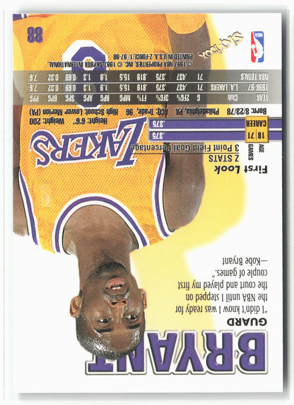 1997-98 SkyBox Z-Force #88 Kobe Bryant
