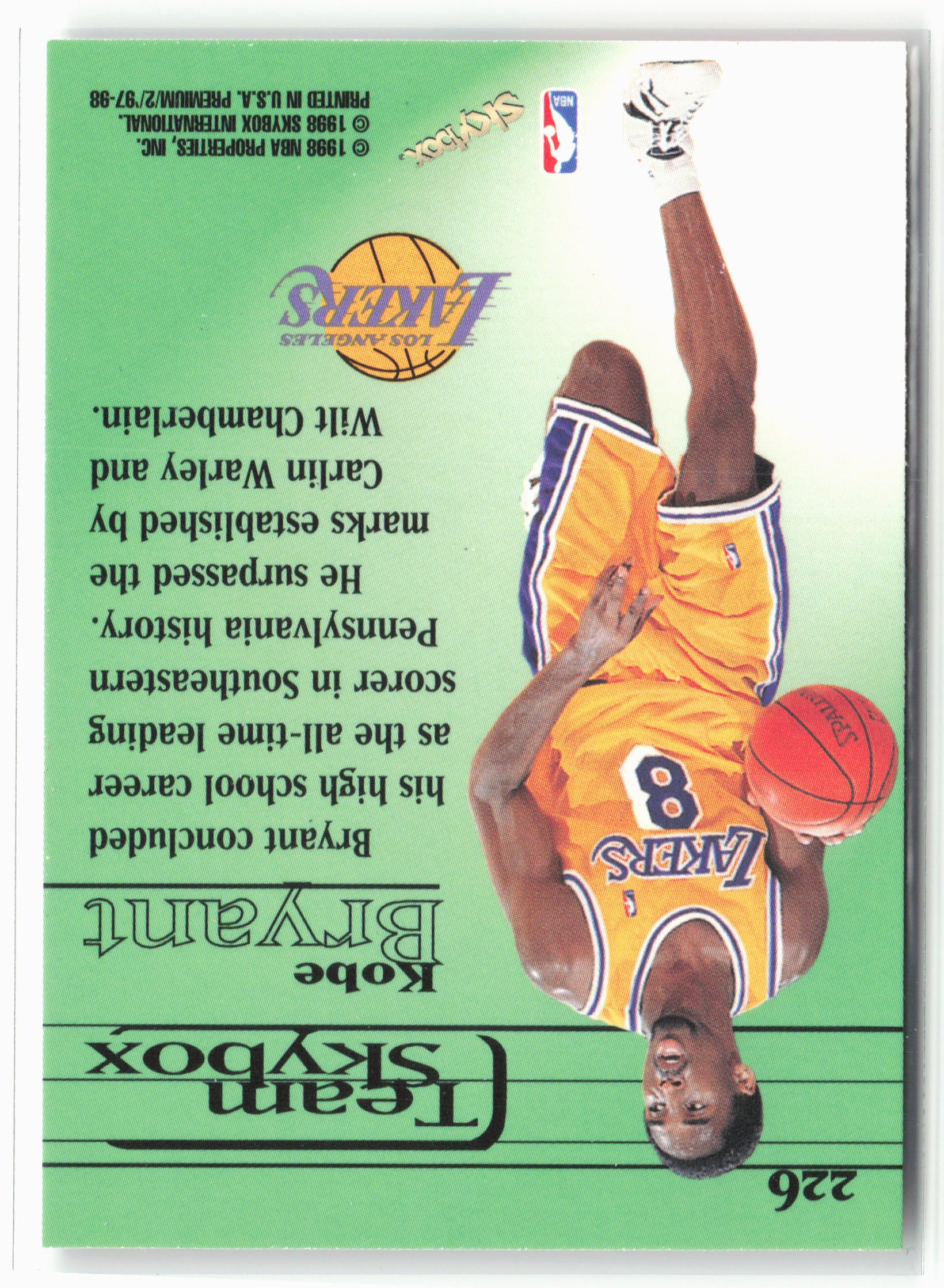 1997-98 SkyBox Premium #226 Kobe Bryant