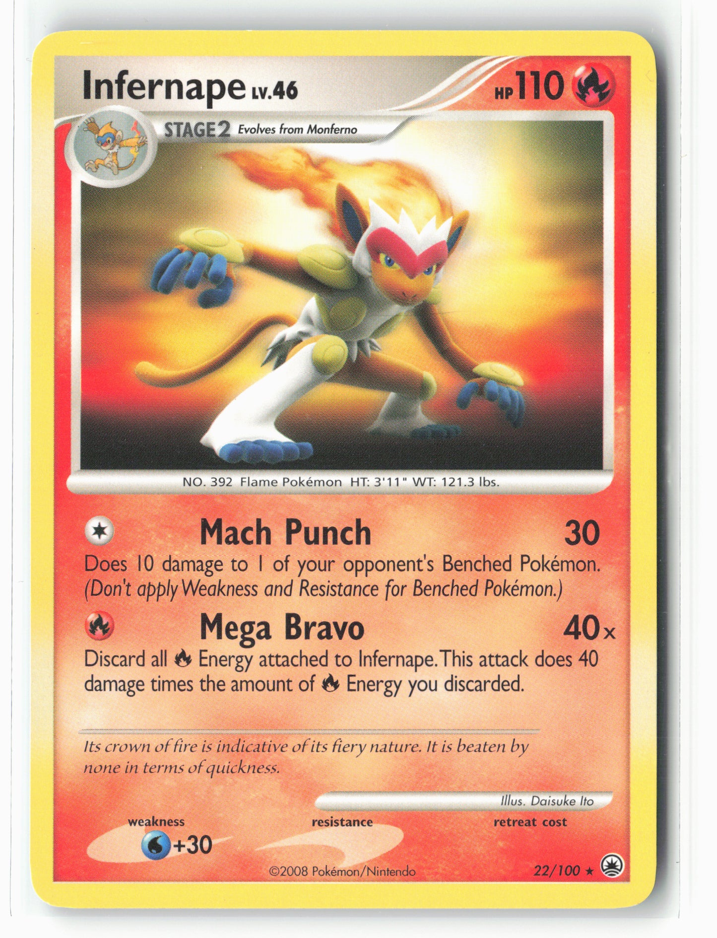 Majestic Dawn #22/100 Infernape Non-Holo NM
