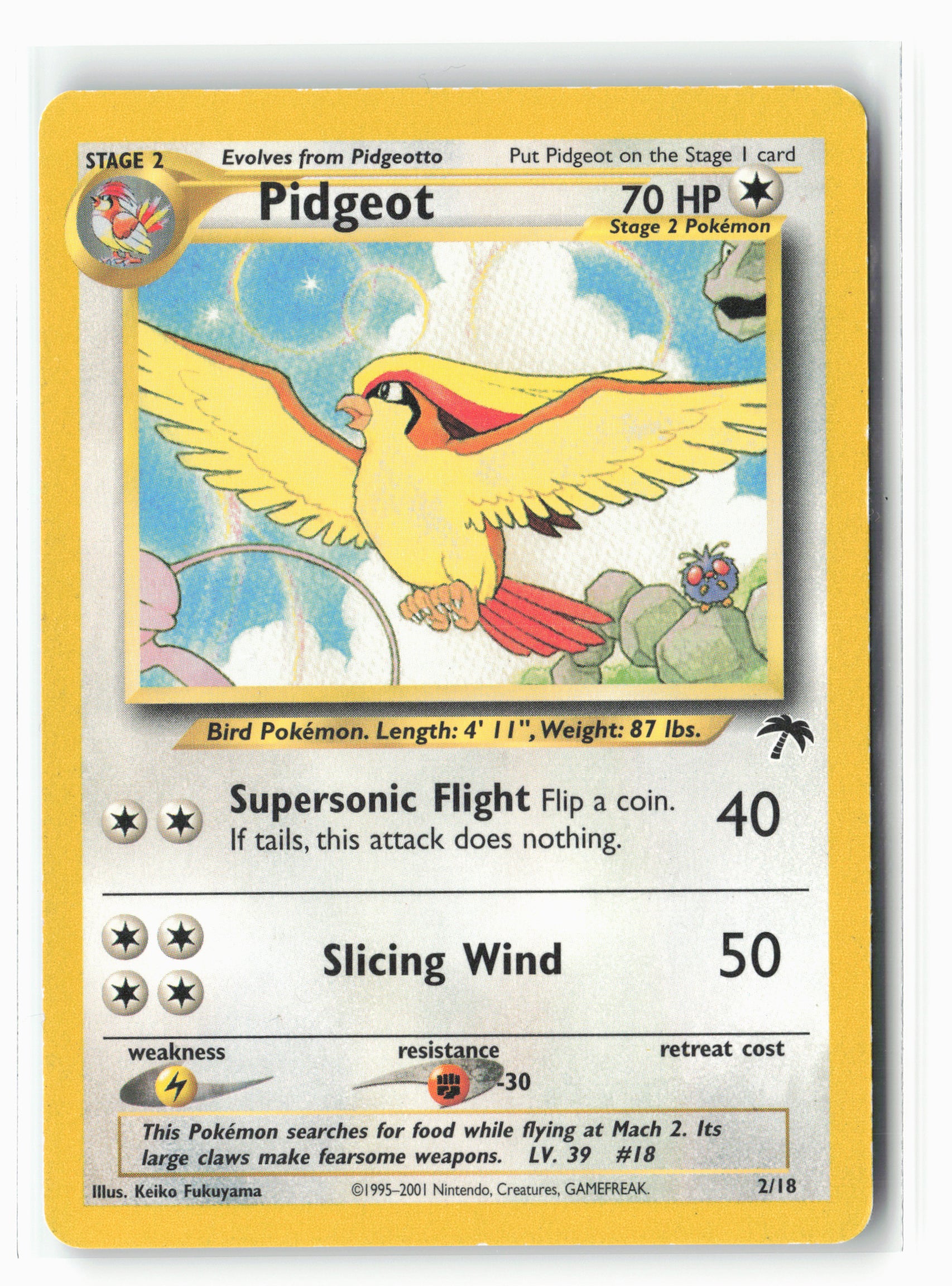 Southern Islands #02/18 Pidgeot Non-Holo MP+/LP