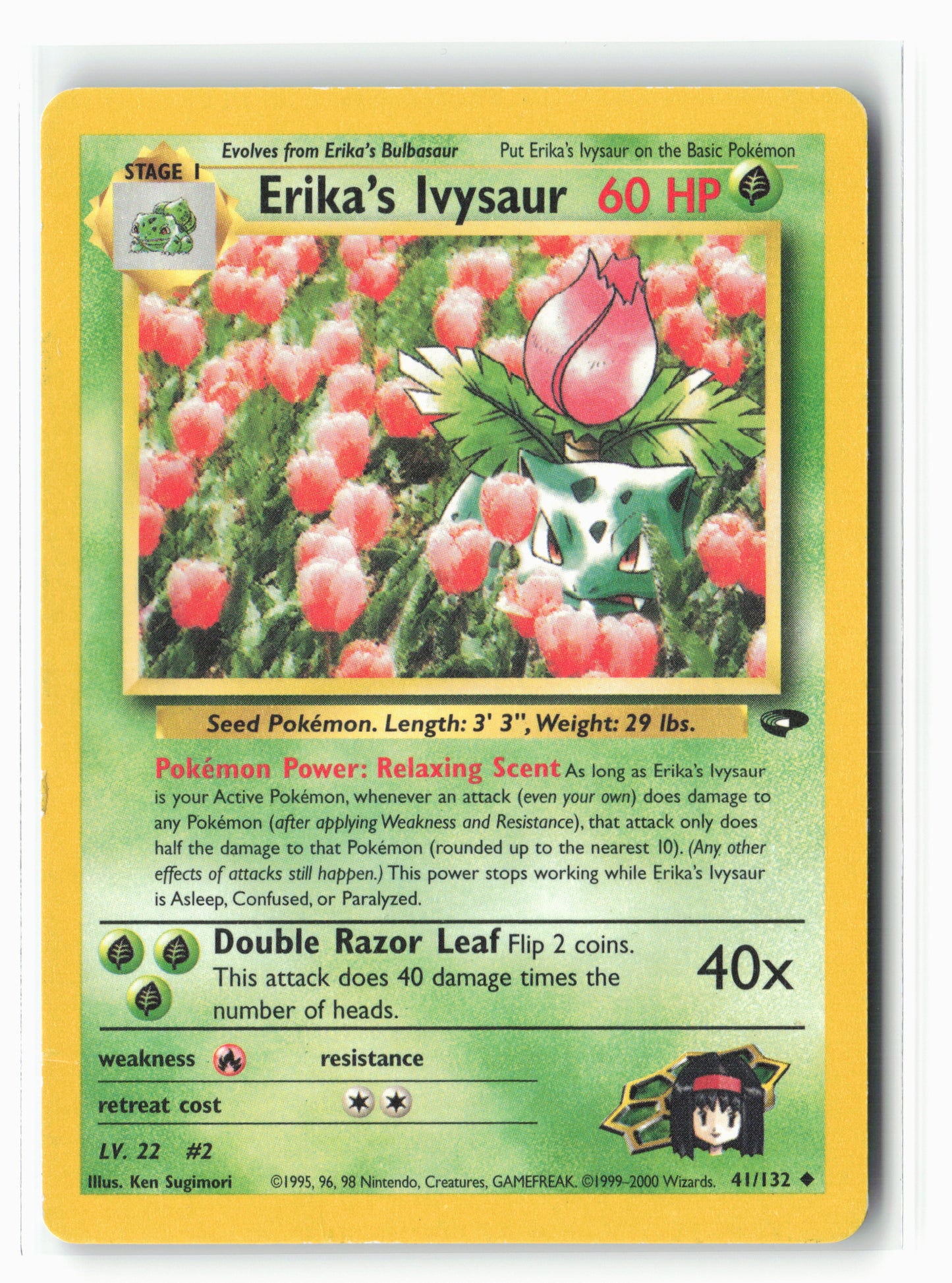 Gym Challenge #041/132 Erika's Ivysaur Non-Holo LP+/NM