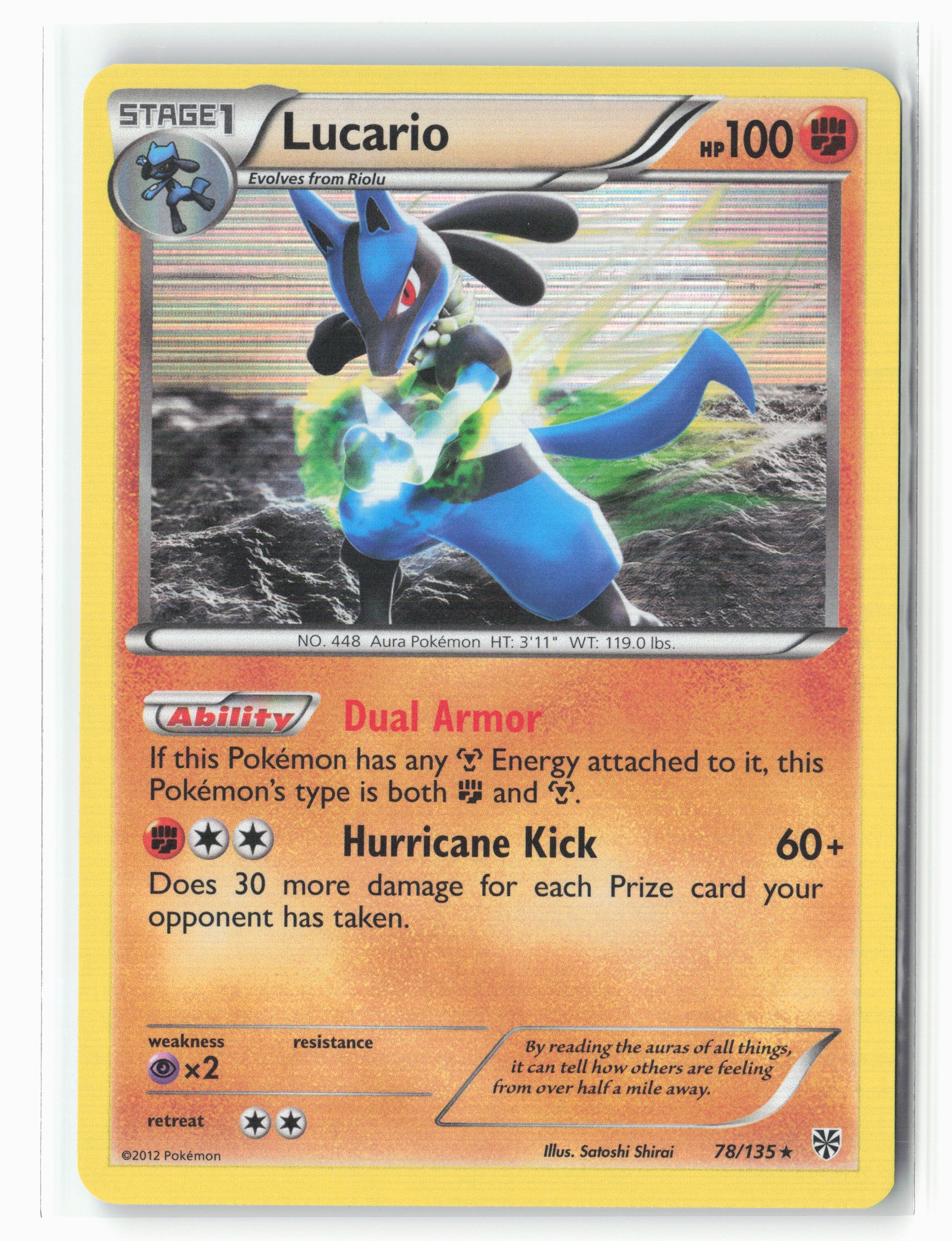 Plasma Storm #78/135 Lucario (78) Holo NM