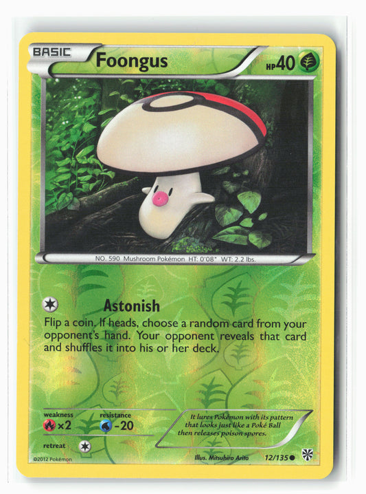 Plasma Storm #12/135 Foongus Reverse Holo NM