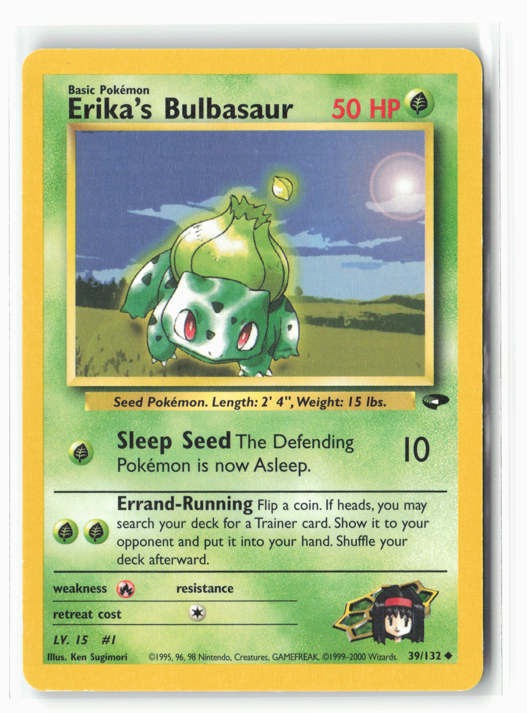Gym Challenge #039/132 Erika's Bulbasaur Non-Holo LP+