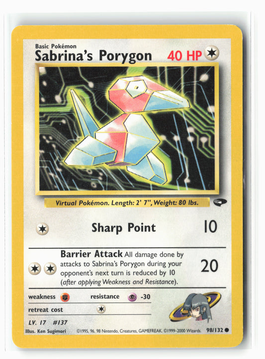 Gym Challenge #098/132 Sabrina's Porygon Non-Holo NM