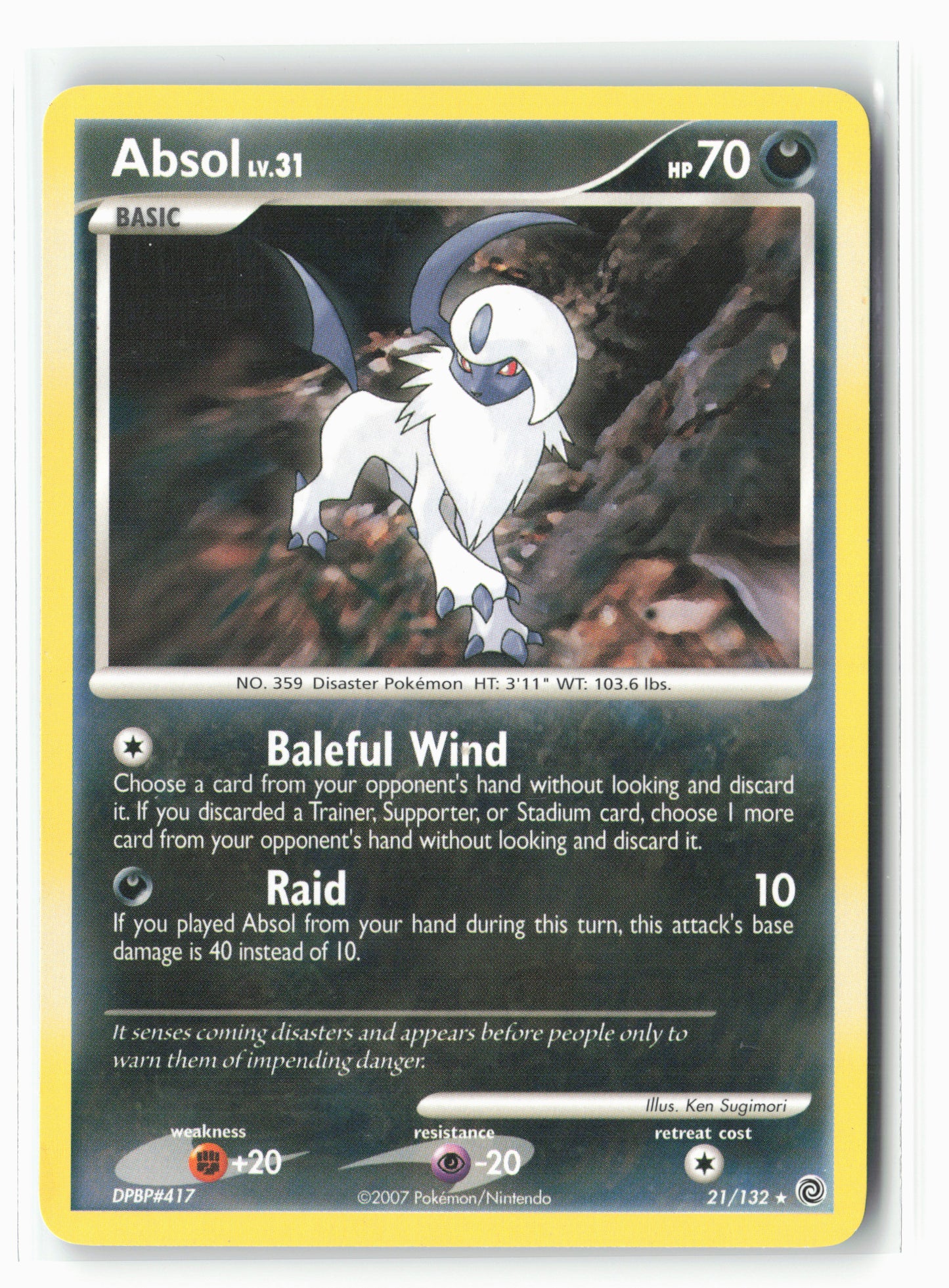 Secret Wonders #21/132 Absol Non-Holo NM
