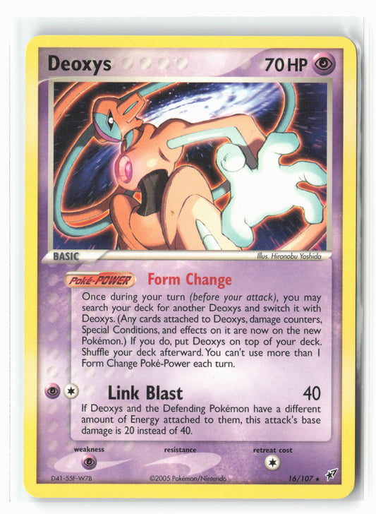 Deoxys #16/107 Deoxys (Normal Forme) Non-Holo NM
