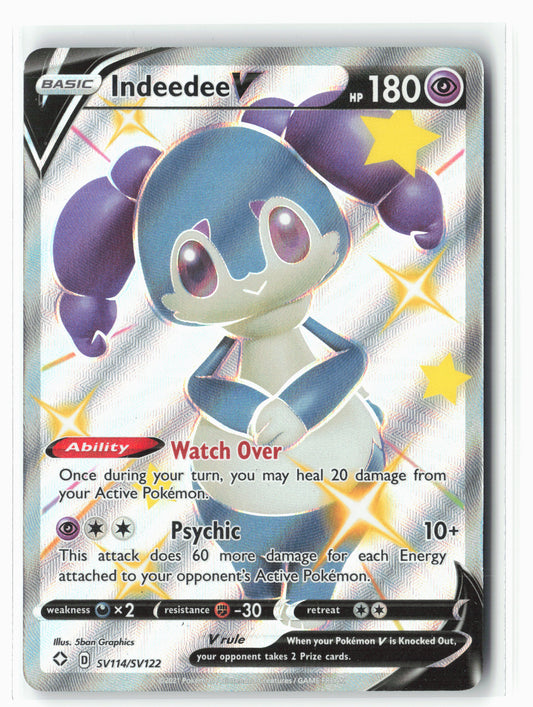 Shining Fates: Shiny Vault #SV114/SV122 Indeedee V Holo NM