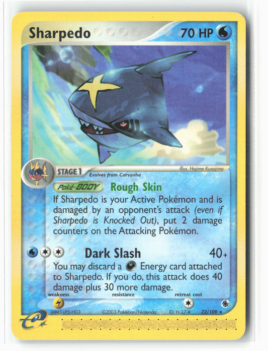 Ruby and Sapphire #22/109 Sharpedo Non-Holo NM