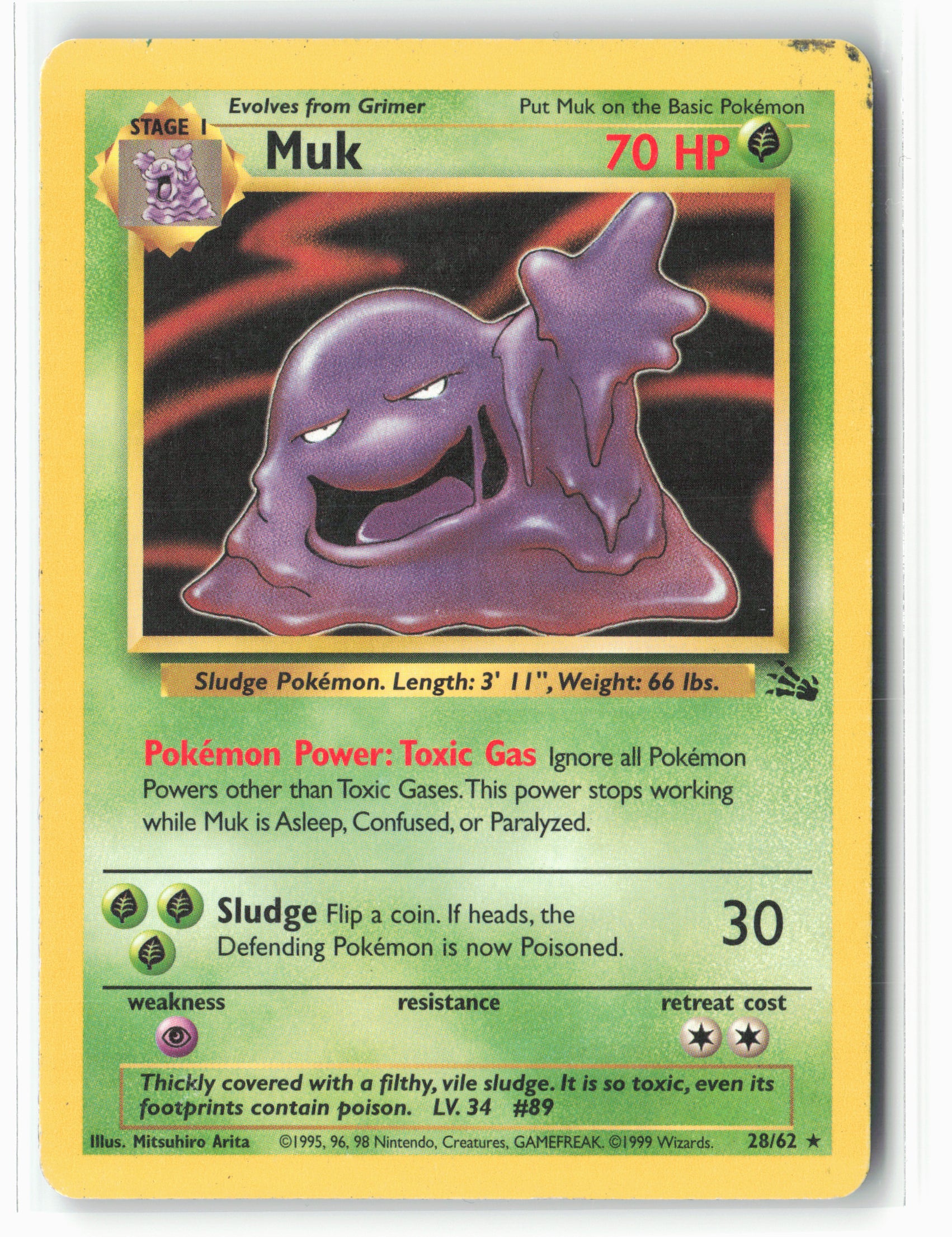 Fossil #28/62 Muk (28) Non-Holo LP