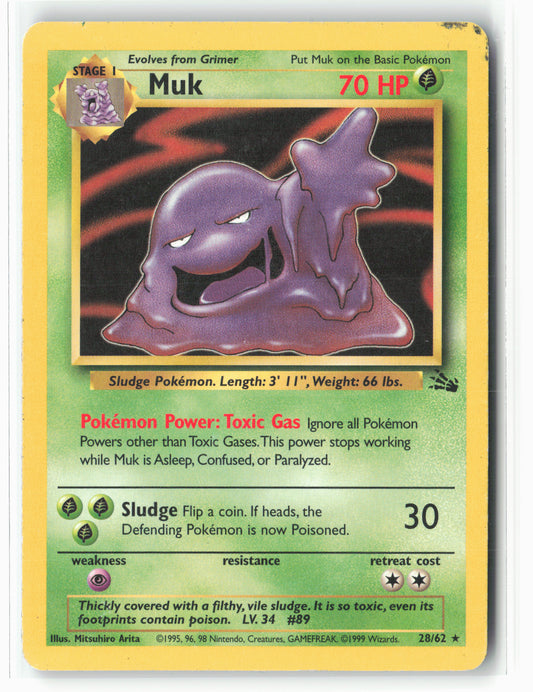 Fossil #28/62 Muk (28) Non-Holo LP