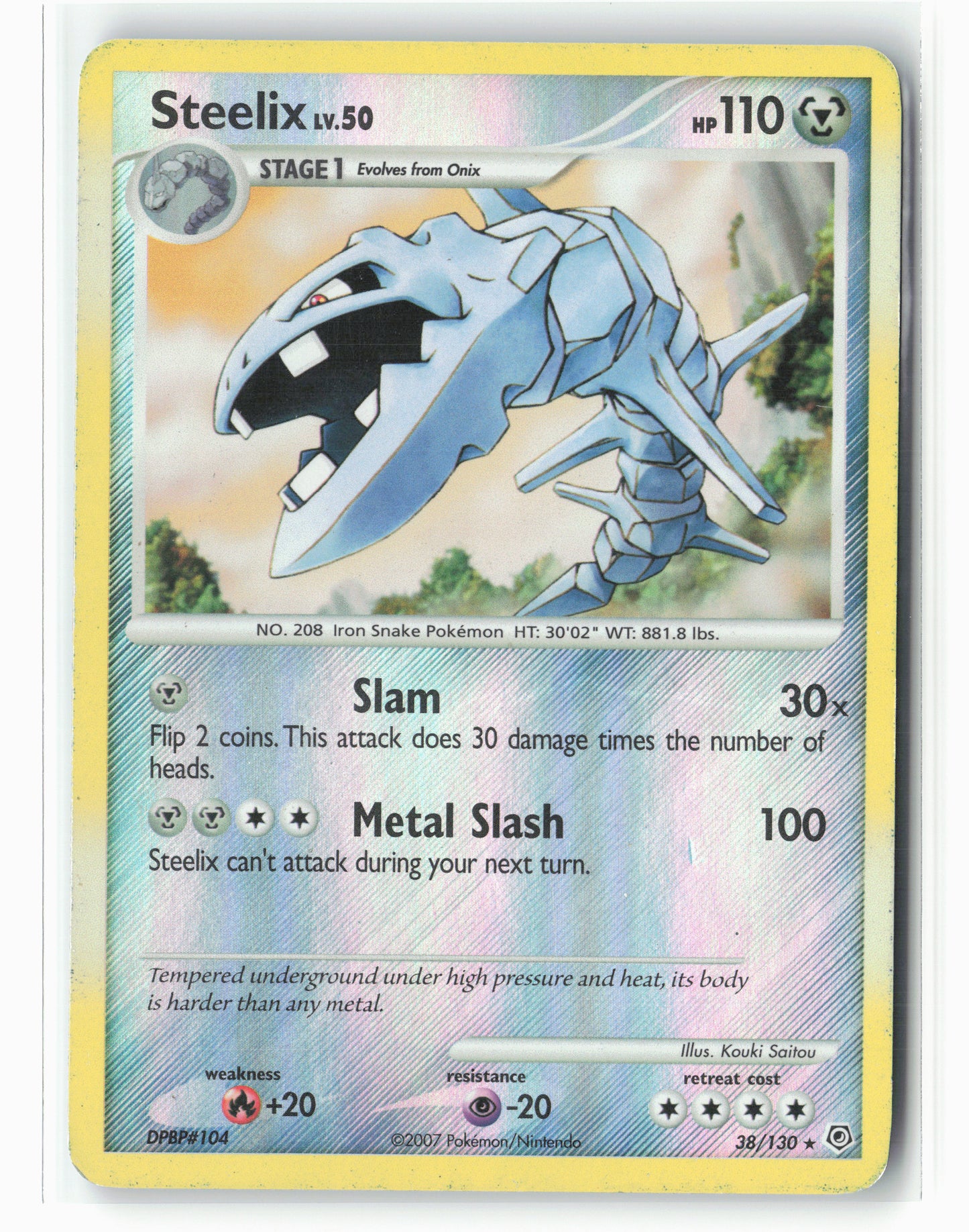 Diamond and Pearl #38/130 Steelix Reverse Holo MP+