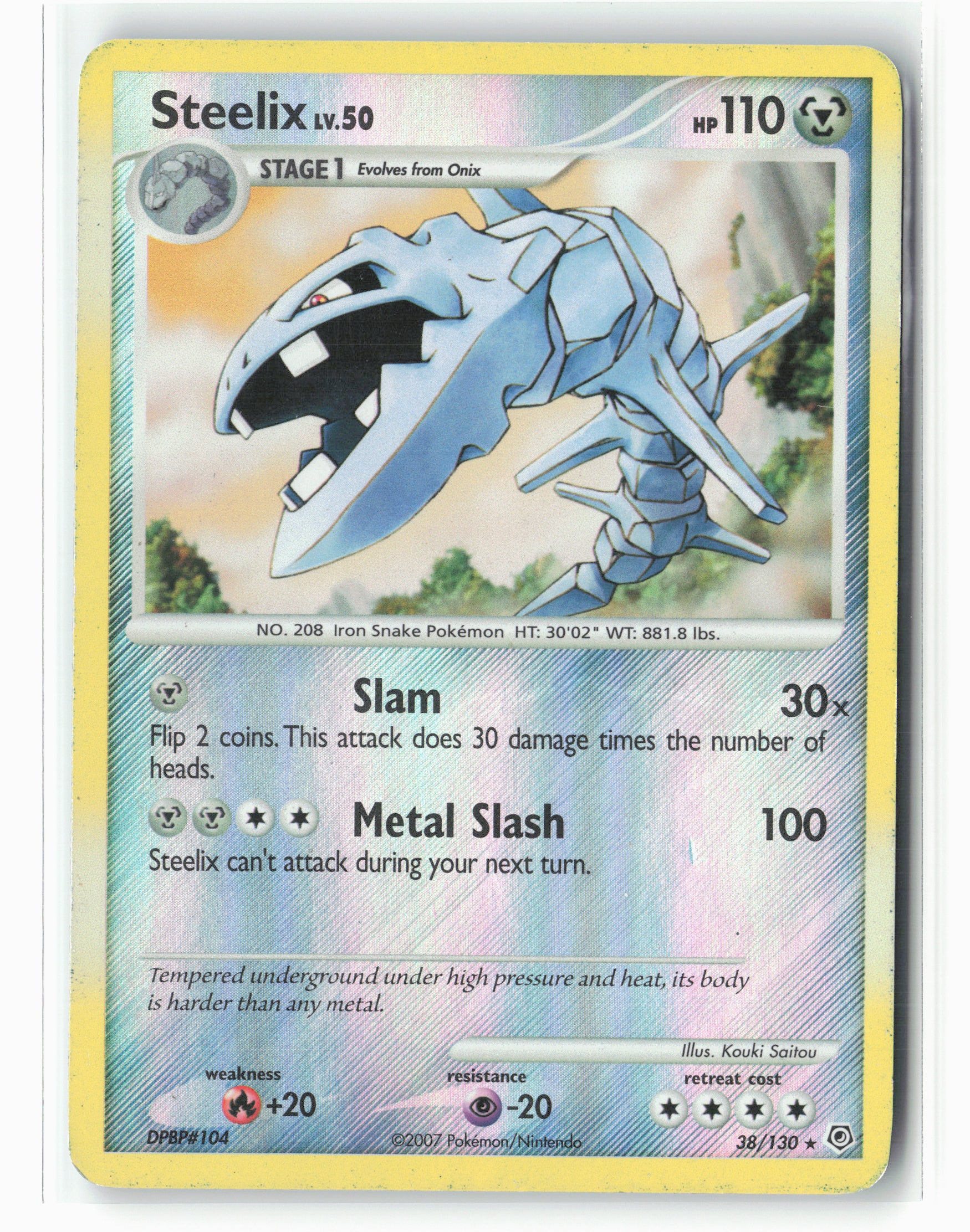 Diamond and Pearl #38/130 Steelix Reverse Holo MP+