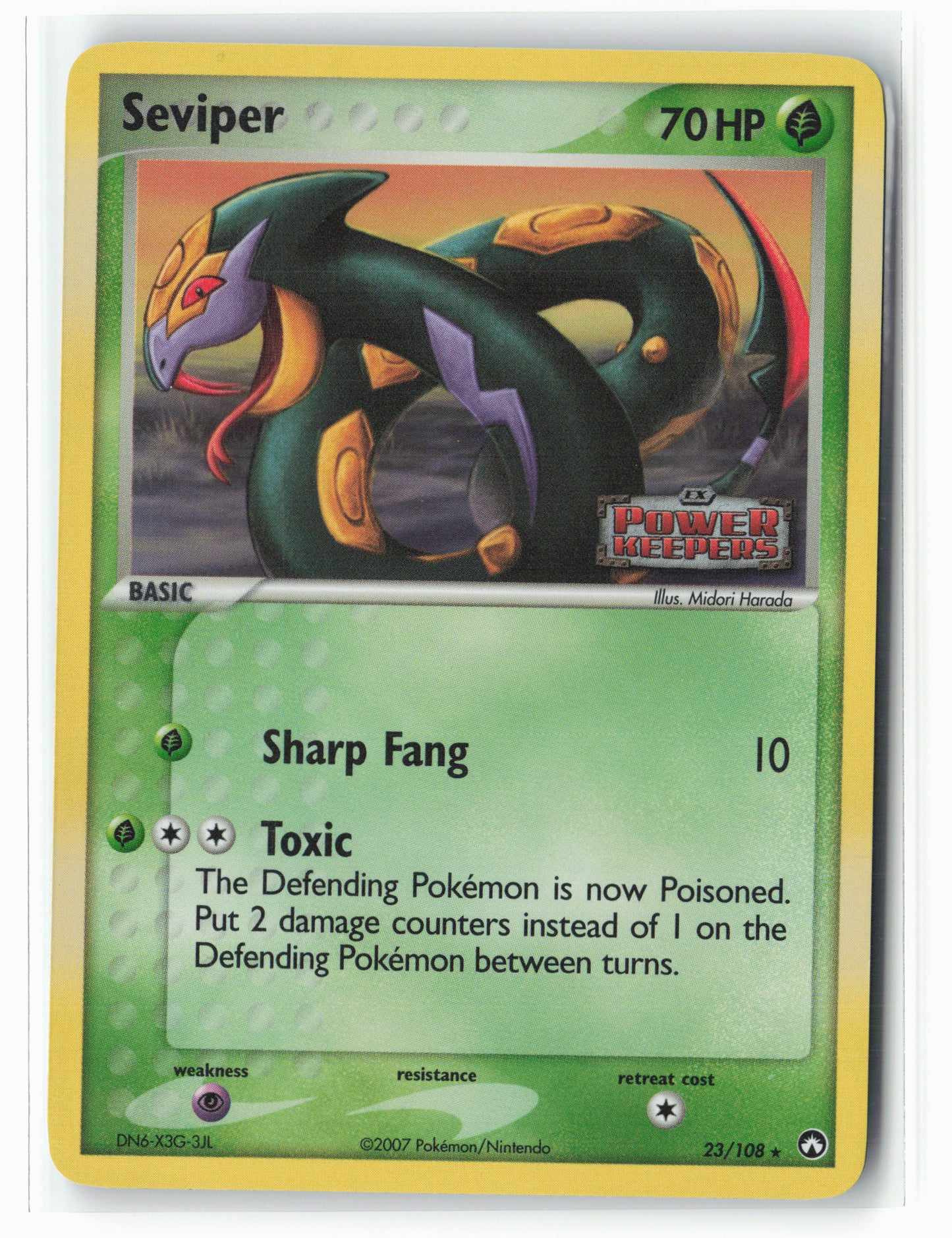 Power Keepers #23/108 Seviper Holo Stamped NM
