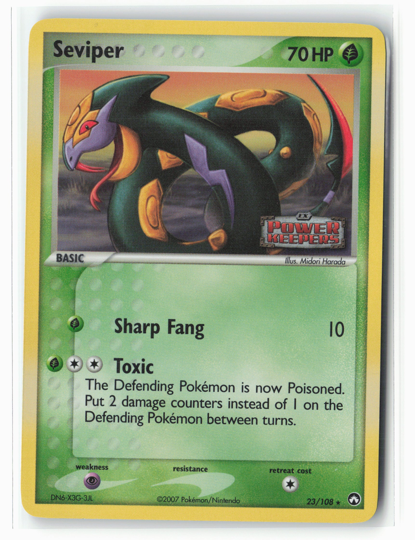 Power Keepers #23/108 Seviper Holo Stamped NM