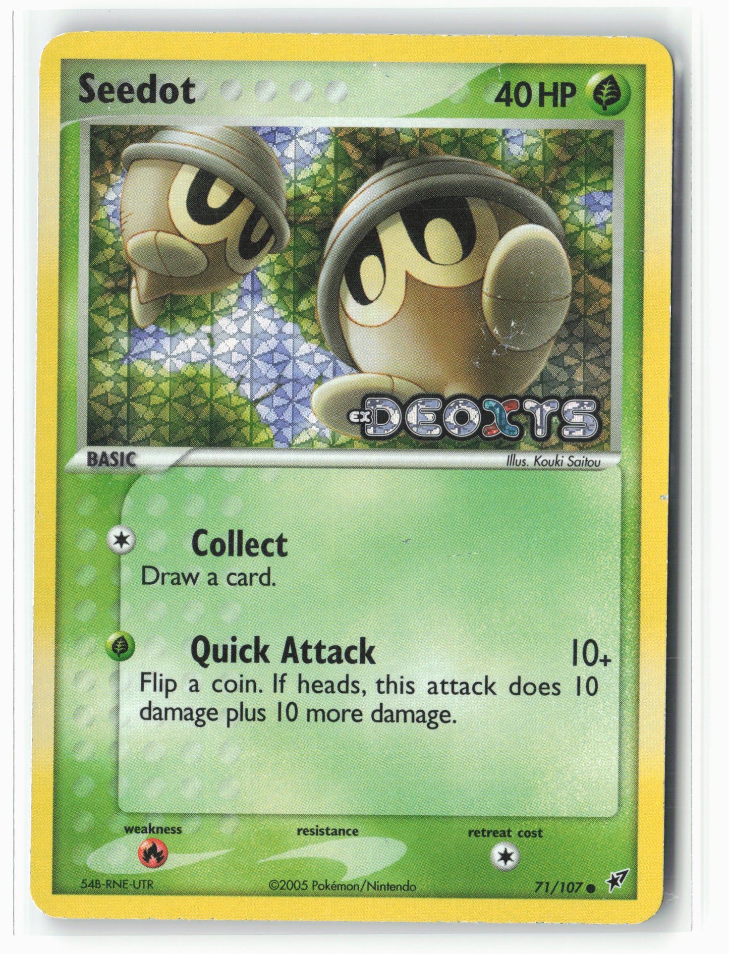 Deoxys #71/107 Seedot Holo Stamped MP