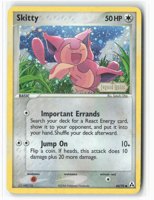 Legend Maker #64/92 Skitty Holo Stamped LP+