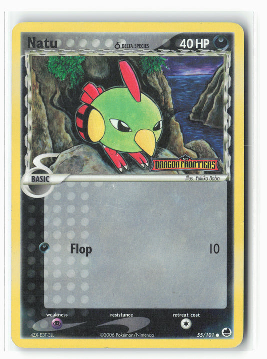 Dragon Frontiers #55/101 Natu (Delta Species) Holo Stamped LP