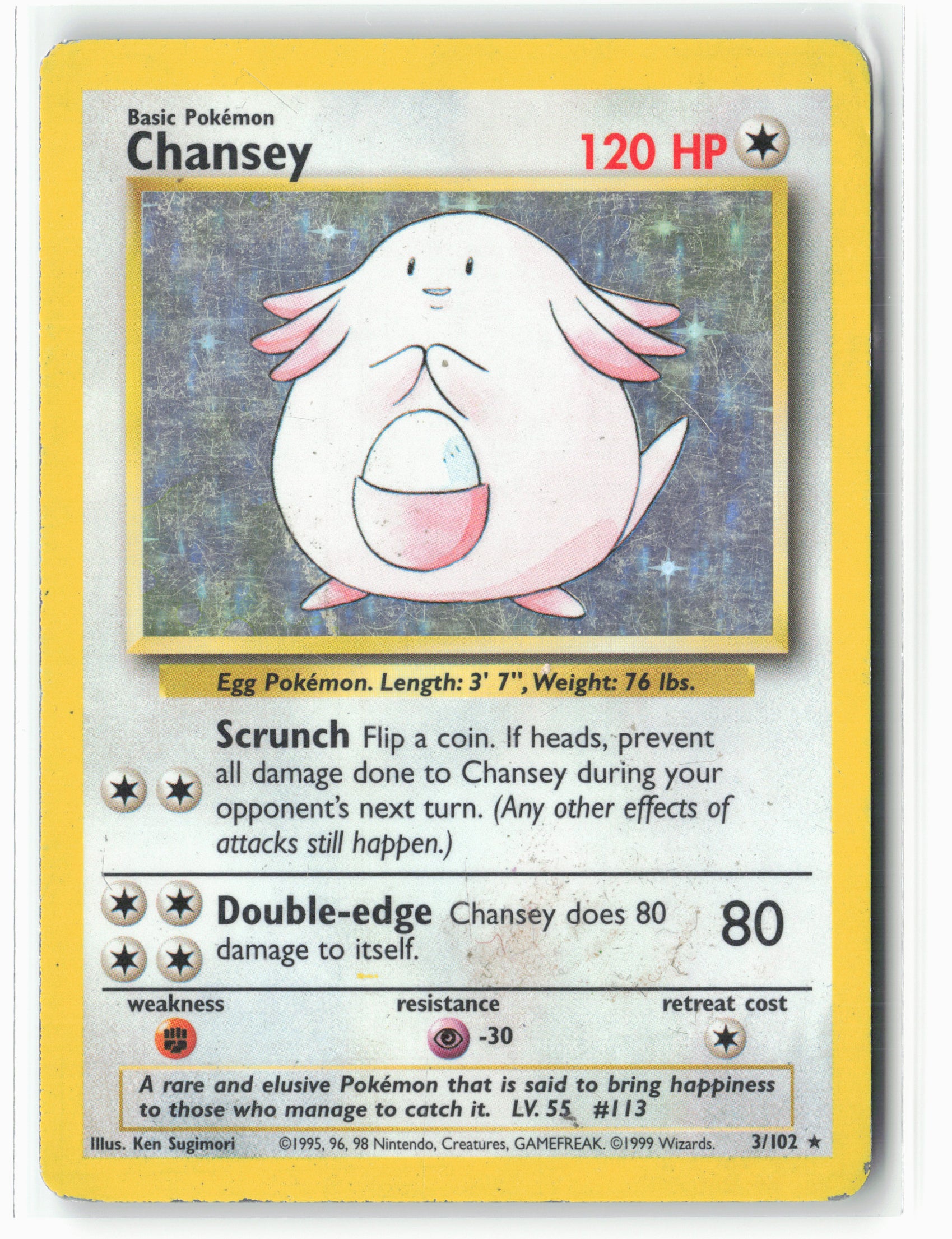 Base Set #003/102 Chansey Holo--