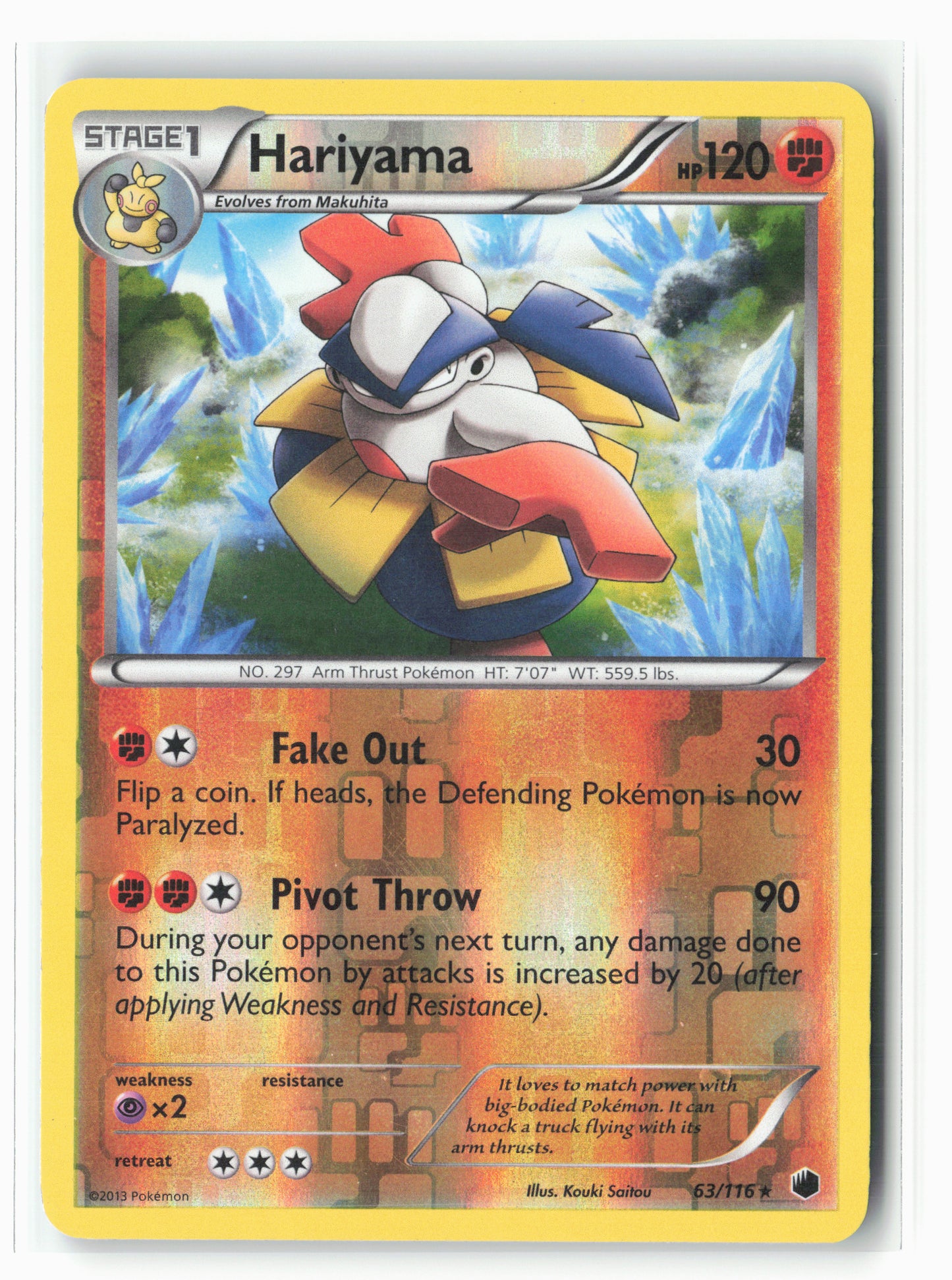 Plasma Freeze #63/116 Hariyama Reverse Holo LP
