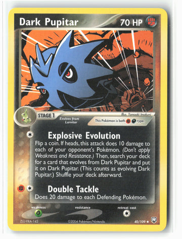 Team Rocket Returns #40/109 Dark Pupitar Non-Holo LP+/NM