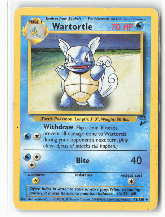 Base Set 2 #063/130 Wartortle Non-Holo 14910