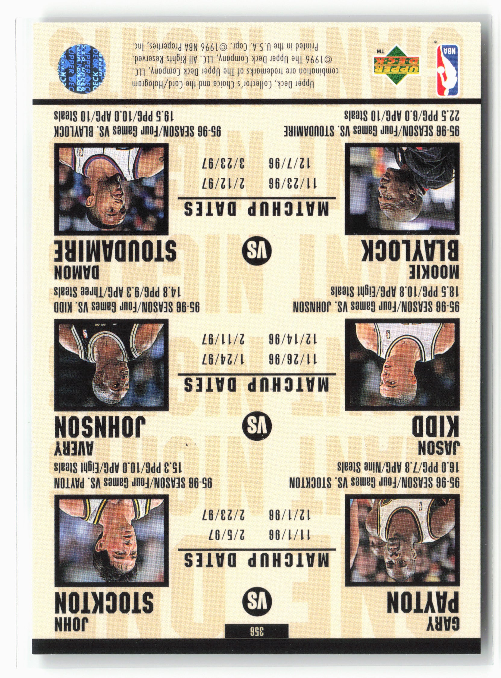 1996-97 Collector's Choice #356 Anfernee Hardaway / Michael Jordan