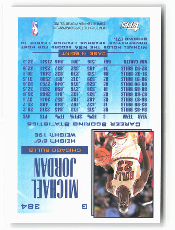1993-94 Topps #384 Michael Jordan NM 2