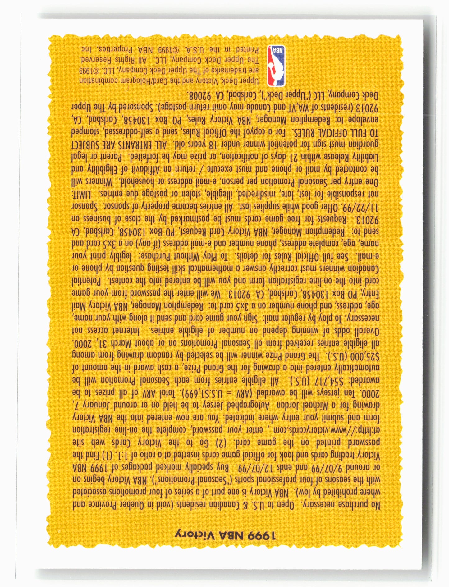 1999-00 Upper Deck Victory #NNO Michael Jordan