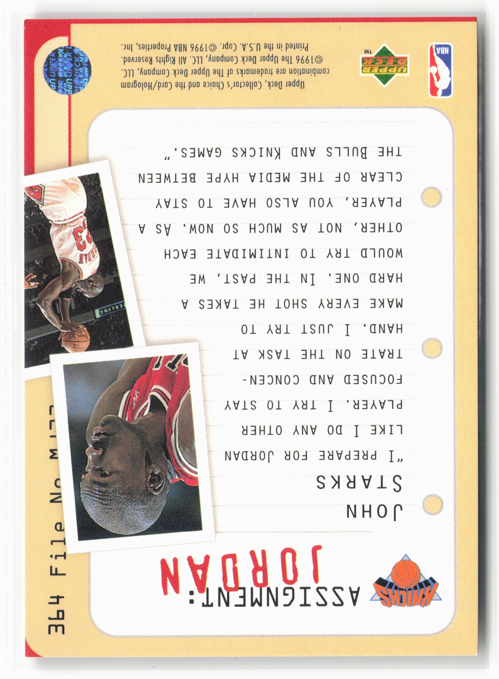 1996-97 Collector's Choice #364 John Starks
