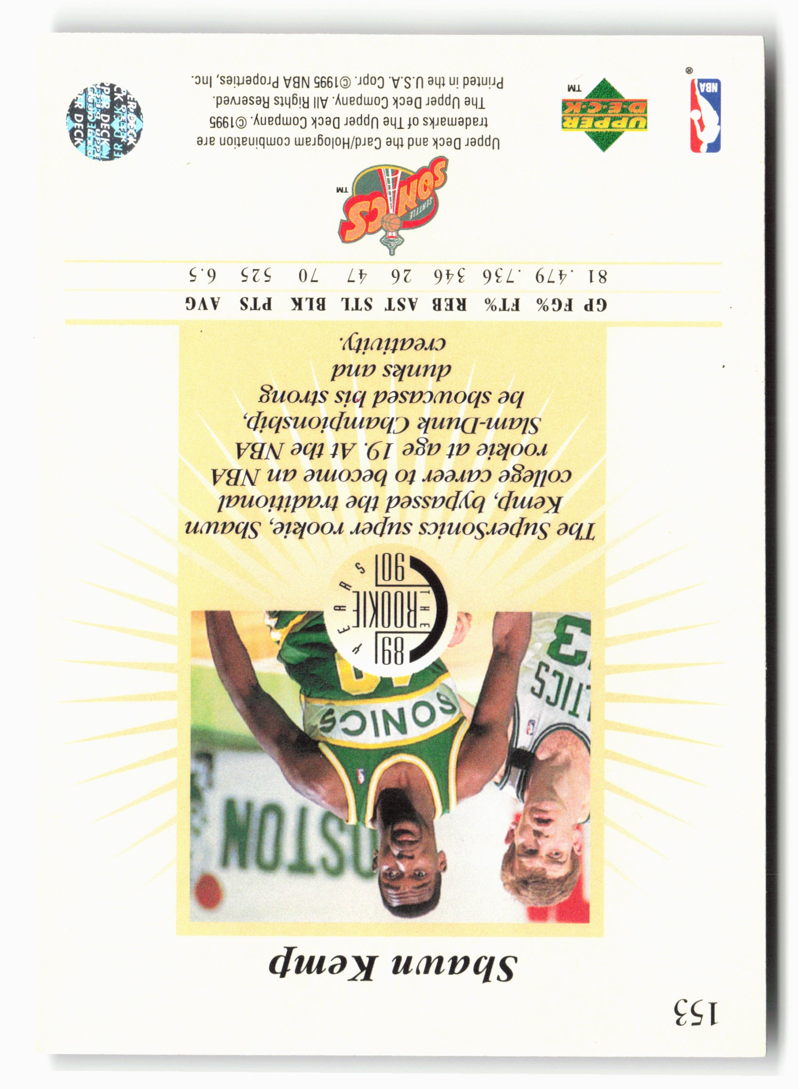 1995-96 Upper Deck #153 Shawn Kemp