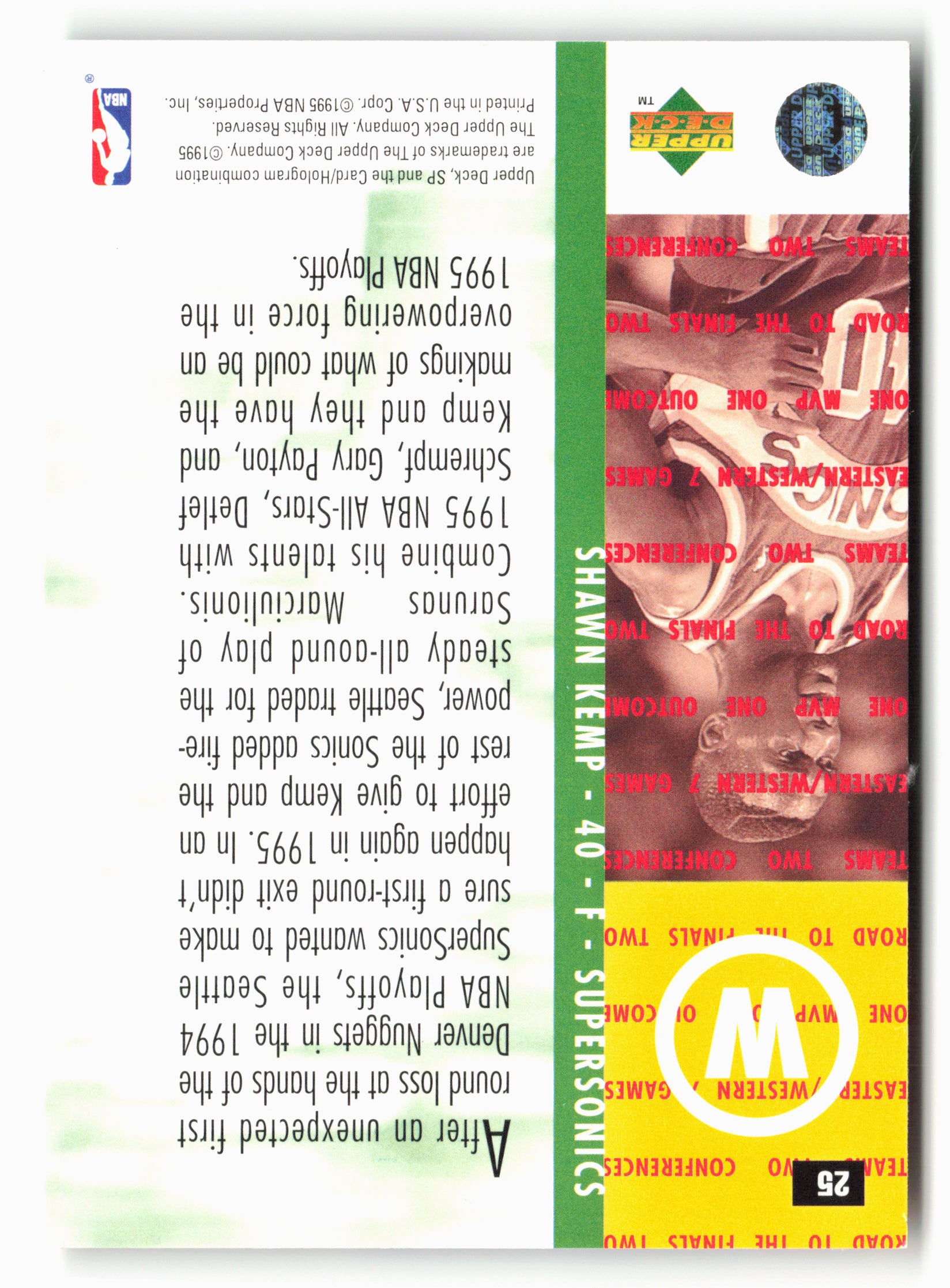 1994-95 SP Championship #25 Shawn Kemp